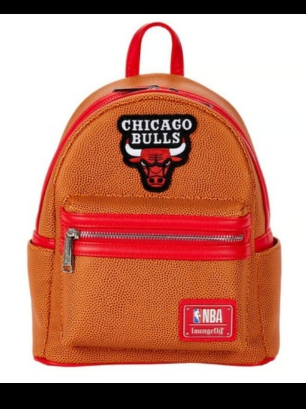 Loungefly Chicago Bulls Orange and Red Mini Backpack